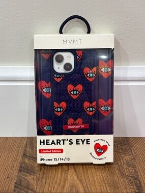 MVMT Heart's Eye Navy and Red iPhone Case - Beaded Pattern